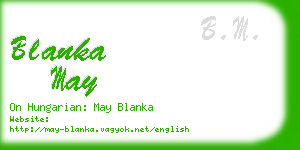 blanka may business card